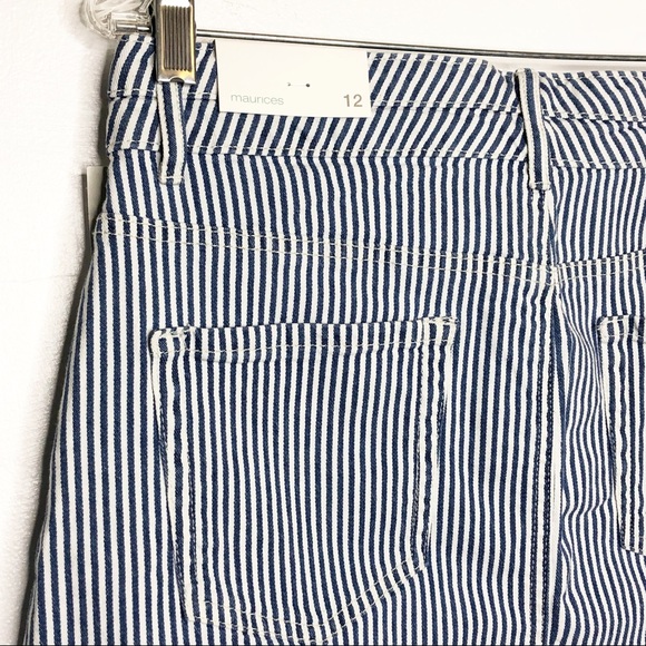 Maurices Dresses & Skirts - ❤️ Maurices Striped Blue & White Denim Skirt - 12